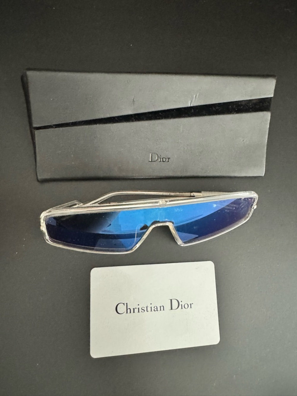 Dior Blue Lens Shield Sunglasses